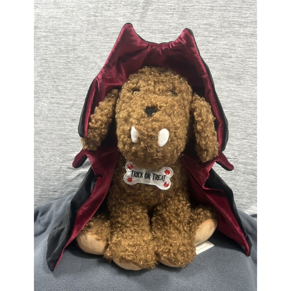 Pottery Bard Dante Dracula Dog Shaped Pillow Halloween Plush Rare Retired w/Tag